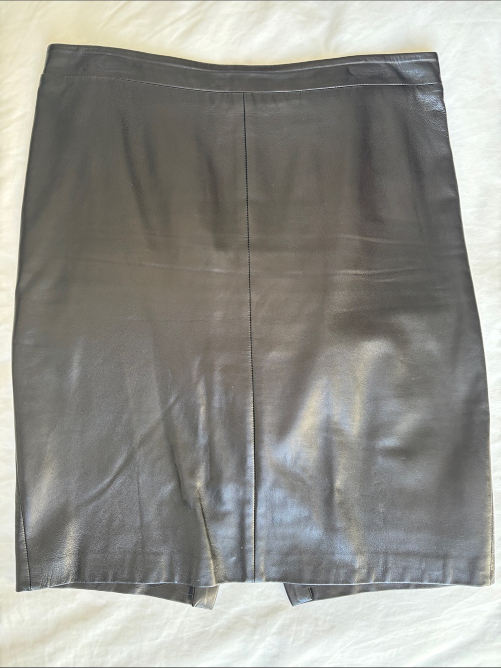 Black Leather Pencil Skirt - Brand Danier Leather (Italian Leather)